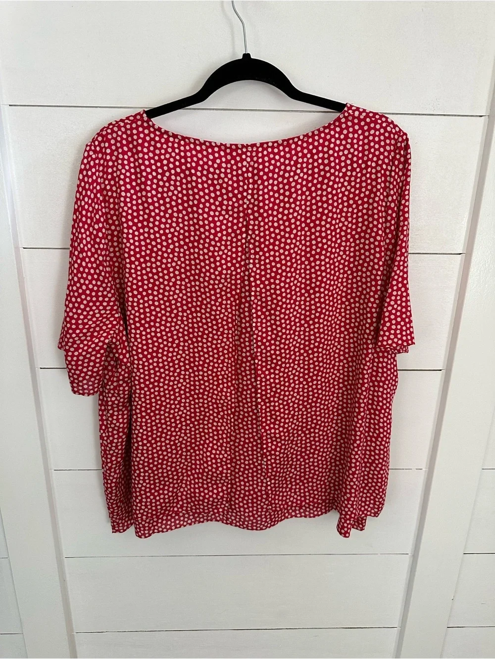 New Boden 18 rose-Ivory puff short sleeve split back model plussize workwear top